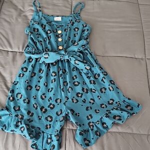 Leopard Print Kids Romper